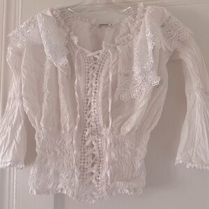 Harem Accessories  Cottagecore Fairy Lace Corset Crop Top
